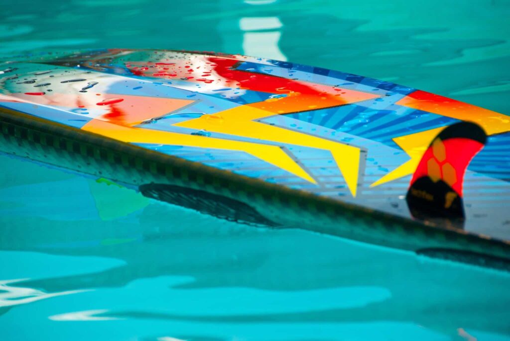 Carene de la board de vague Swell Expression réalisée pour Greg Penne